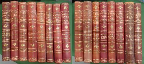 Antiquarian 16-Volume Book Set of 'British Sports and Sportsmen' (London British Sports and Sportsme