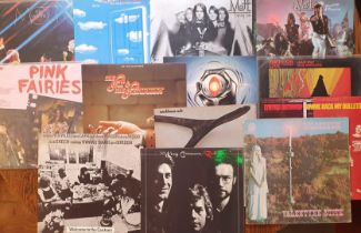 Vinyl LP Record Collection of Thirteen 1970's Rock Albums inc King Crimson, Traffic, Mott the Hoople
