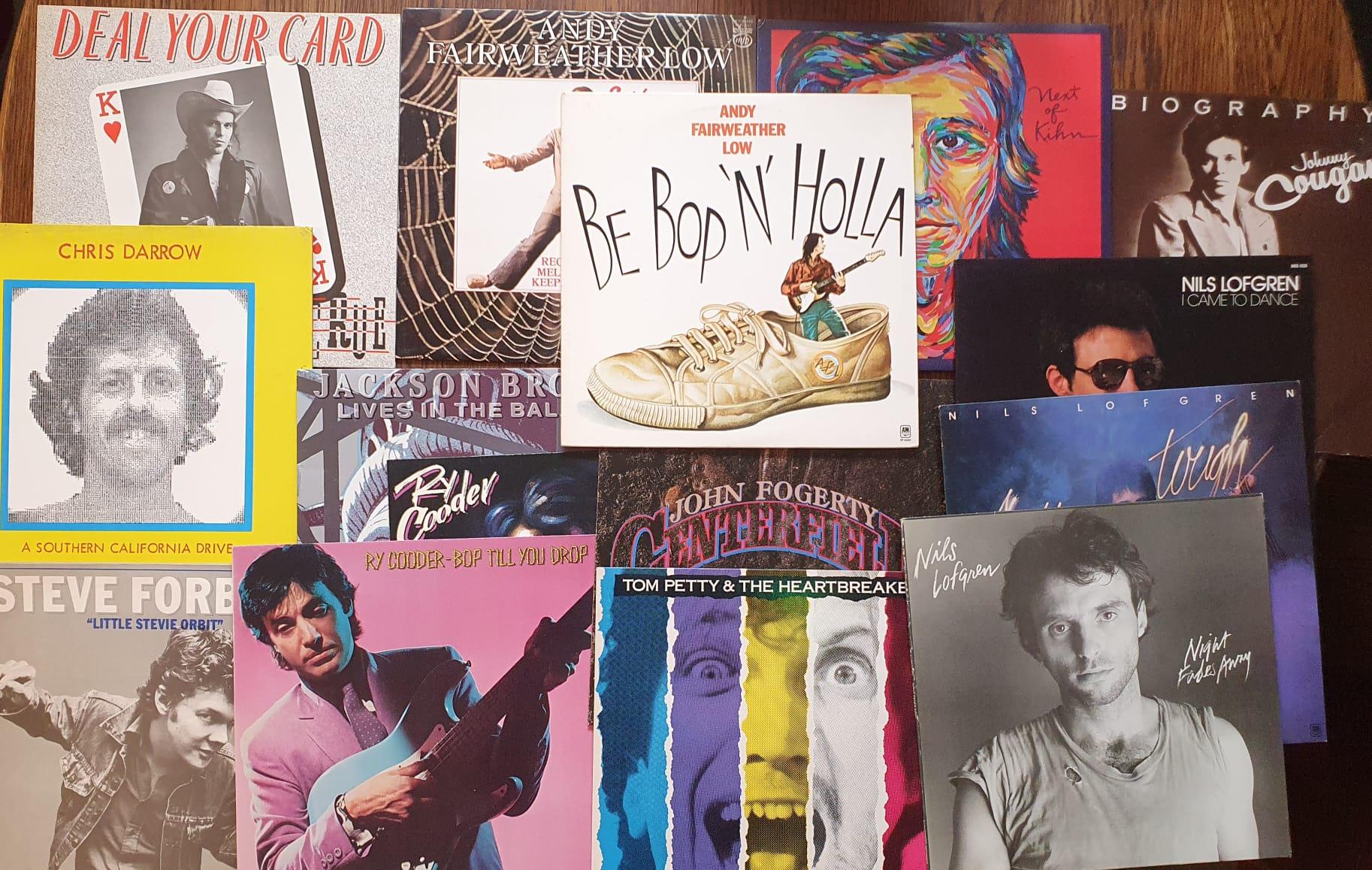 Vinyl LP Record Collection of Fifteen Singer-Songwriter Albums inc Andy Fairweather Low, Ry Cooder,