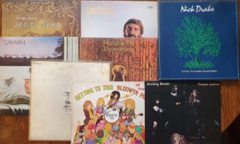 Vinyl LP Record Collection of Eight Folk, Rock & Roots inc Nick Drake (not complete), Humble Pie, Ja