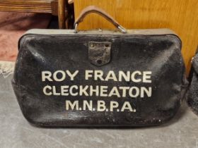 Vintage Bookmaker's Leather Trade Bag - Roy France of Cleckheaton