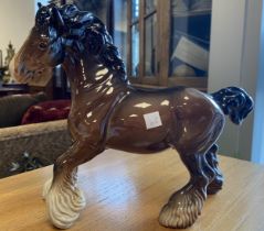 Beswick Trotting Shire Horse 21.5cm x 25.5cm