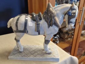 Royal Copenhagen 471 Percheron Porcelain Horse - 38cm long by 29cm high