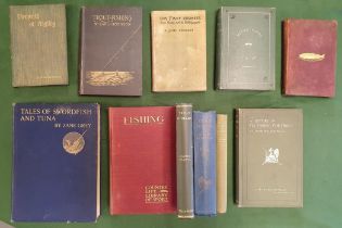 14-Volume collection of Early Fishing Hardback Books - many collectable items, incl. Zane Grey 'Tale