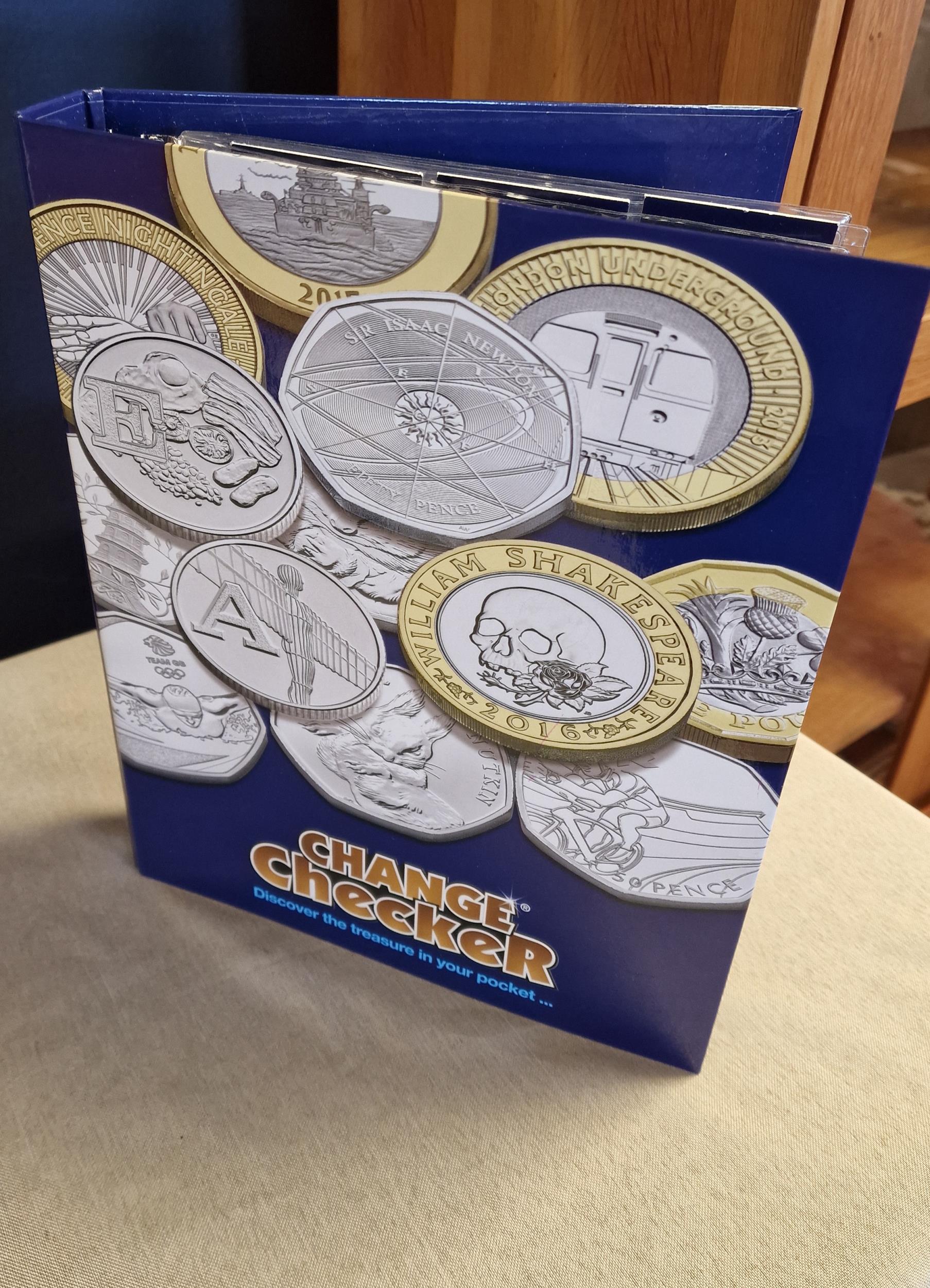 Extensive Coin Currency Change Checker Folder inc James Bond £5 Coins, Queens Beasts, £5 & £2 coins