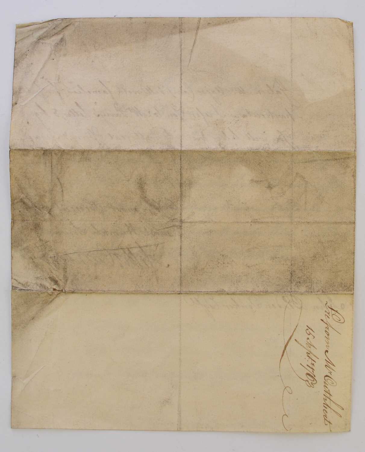 Arthur Cuthbert (1733-1788) Naval Store Keeper, Fort George, India. ALS, 1763. - Image 3 of 3