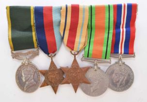 WW2 Group of five medals to Signalman J. Goupillot, Royal Signals