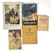 German maps, 1930s/early 1940s and German booklets including a 1945 Soldier's pocket book