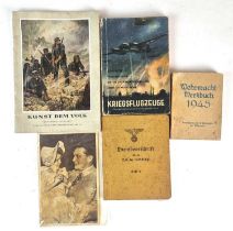 German maps, 1930s/early 1940s and German booklets including a 1945 Soldier's pocket book