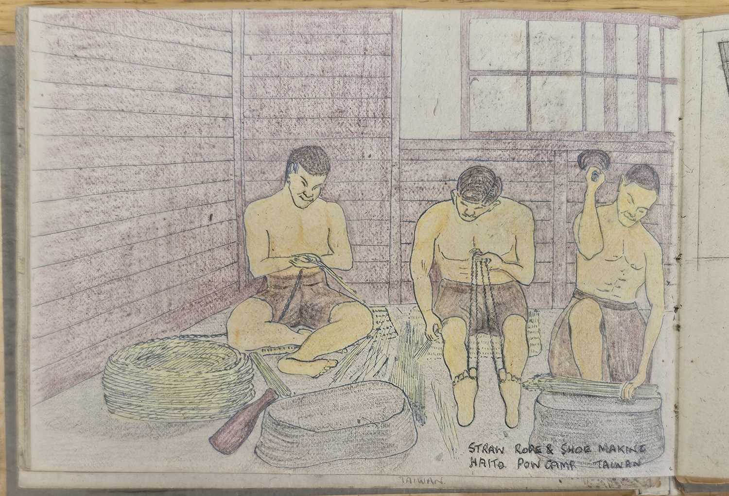 Rare Second World War sketchbook by POW 2nd/Lt Arkless Lockey - Image 15 of 35