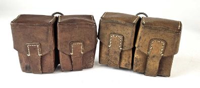 Two Mauser Rifle double ammo pouches