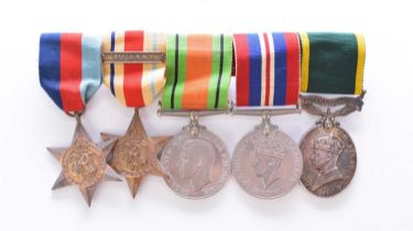 WW2 Medal group to Pte. Sankey, Royal Hamshire Regiment