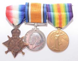 WW1 trio to Bombadier Sidney Shaw, Royal Field Artillery