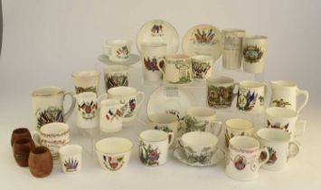 Large and varied collection of WW1 commemorative china