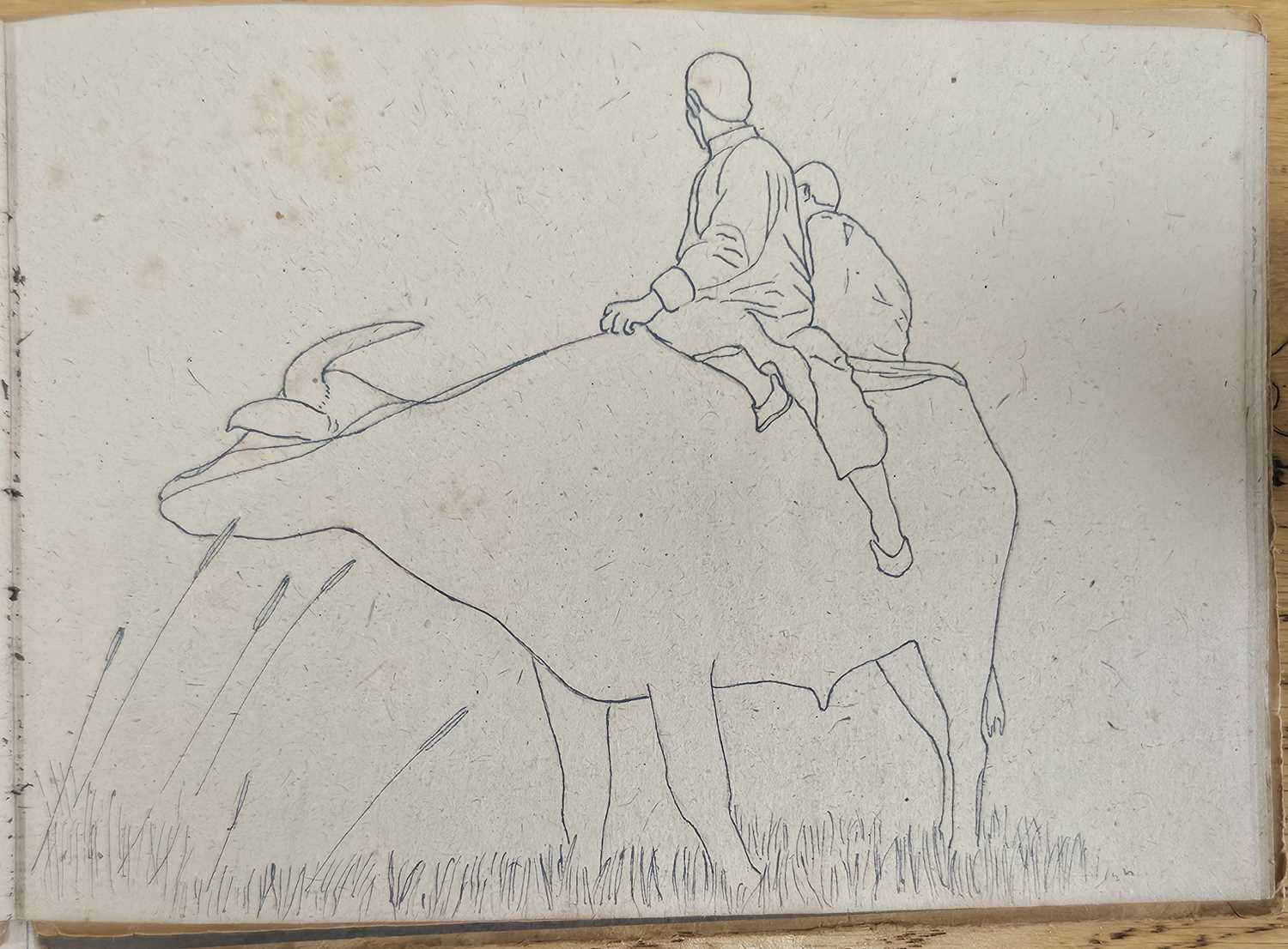 Rare Second World War sketchbook by POW 2nd/Lt Arkless Lockey - Image 16 of 35