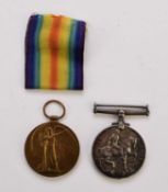 WW1 Medal pair and other items