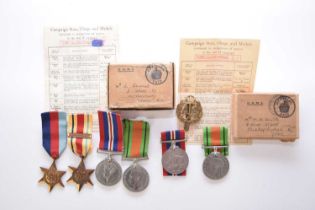 Two WW2 medal groups in boxes of issue