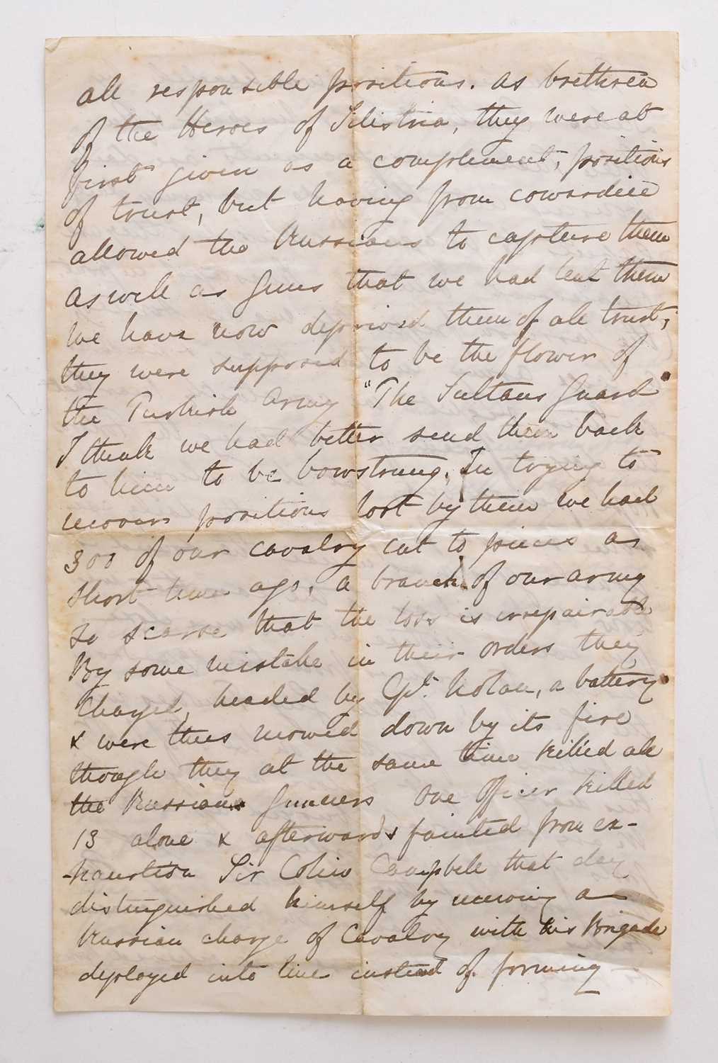 Crimean War, Battle of Inkerman - Lt. T.M. Kelsall, letter signed - Image 3 of 3