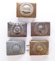 Group of German and German style belt buckles