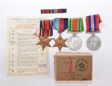 SECOND WORLD WAR: Group of 4 attributed to Sgt. F. Precious, RASC