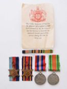 Group of four unattributed WW2 medals