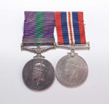 Medal pair of 1939-45 War Medal and GSM with Palestine 1945-48 Clasp