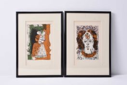 John Piper (1903-1992) Two Lithographs from the Elizabethan Love Songs