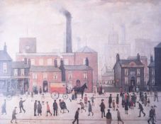 After L.S. Lowry, Coming Home from the Mill