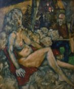 Raymond Arthur Roadnight (b.1941) Nude with Flowers