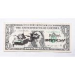 Banksy (b.1974) Golf Sale, Banksy Dismaland $1 Bill