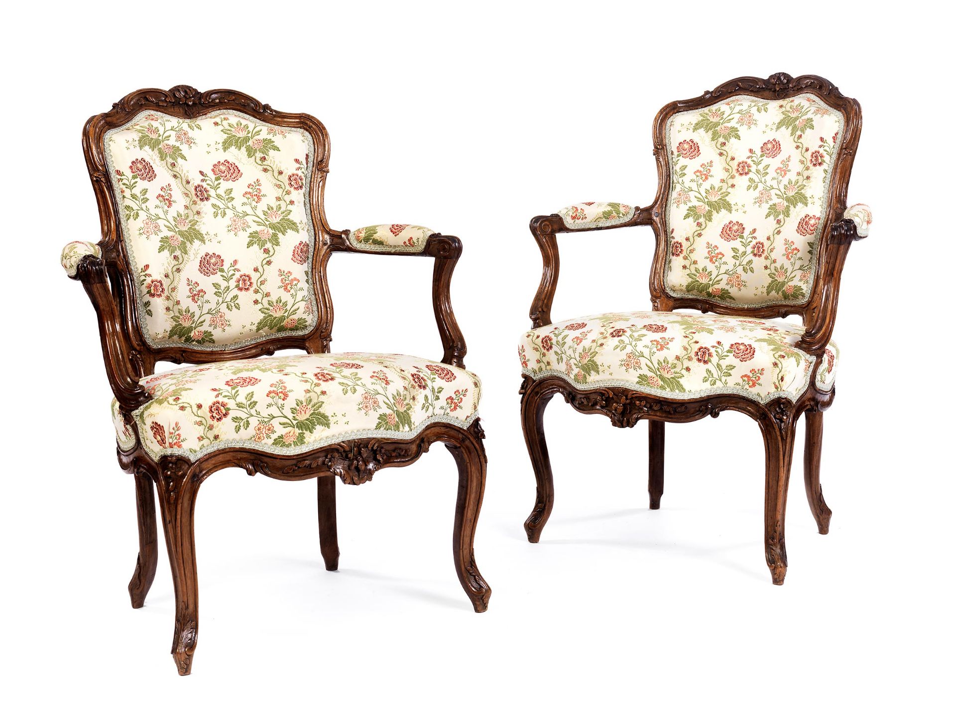 Paar Louis XV-Fauteuils