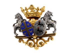 Antiker Wappen-Broschanhänger