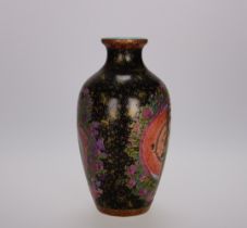 Qing Dynasty Qianlong enamel painted gold thangka plum vase