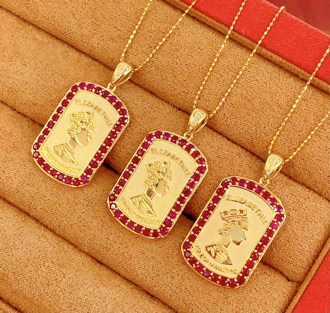 18K gold ruby pendant - Bild 4 aus 5