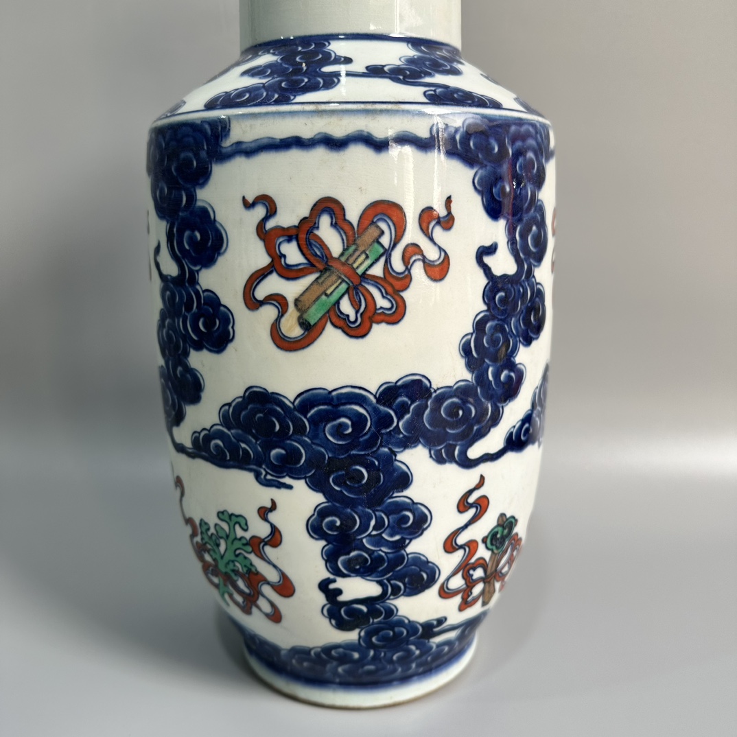 Tongzhi blue and white vase - Image 5 of 7