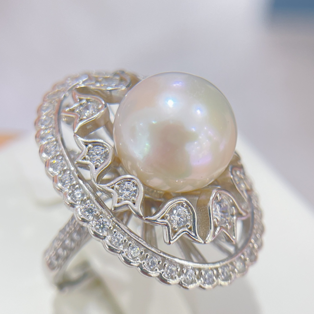 Sterling Silver Natural Edison Pearl Ring - Image 2 of 4