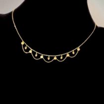 18k gold collarbone chain