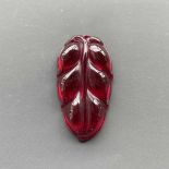 Ruby leaf pendant