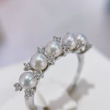 Multi-bead Aurora Freshwater Pearl Ring