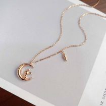 18k rose gold radish rabbit collarbone chain