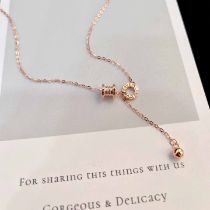 18k rose gold clavicle chain