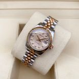 Rolex Women's Diary Series 179171-63131J Pink Dial Diamond Ladies Automatic Mechanical Watch