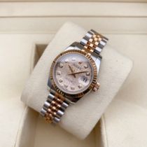 Rolex Women's Diary Series 179171-63131J Pink Dial Diamond Ladies Automatic Mechanical Watch