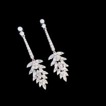 Phoenix tail diamond earrings