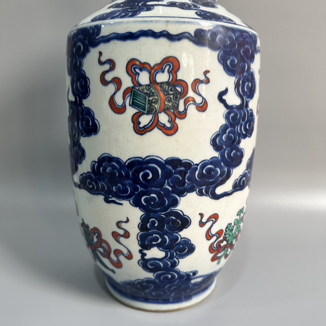 Tongzhi blue and white vase - Image 4 of 7