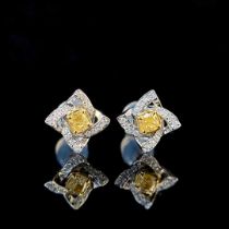 Yellow Diamond Windmill Earrings