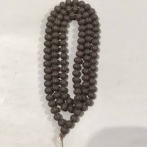 Qing Dynasty old agarwood carving 108 grains necklace
