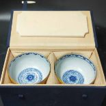 Qing Dynasty official kiln famille rose blue and white tea bowl
