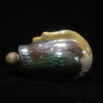 Porcelain hand-painted enamel snuff bottle