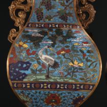Qianlong period, Qing Dynasty, a pair of bronze cloisonne enamel square vases with four seasons flo